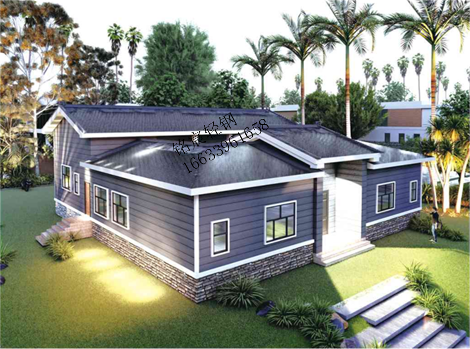 一層320平米輕鋼四合院房屋 一層320平米輕鋼四合院房屋