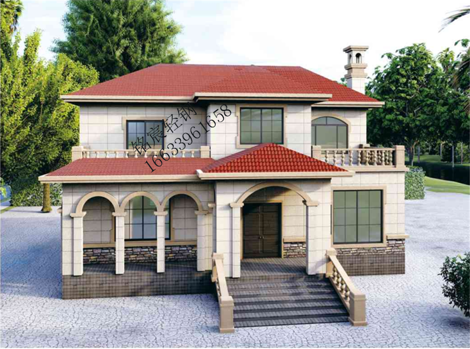 二層270平米裝配式鋼結(jié)構(gòu)農(nóng)房 二層270平米裝配式鋼結(jié)構(gòu)農(nóng)房