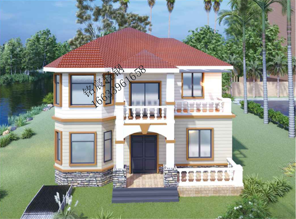 180平米二層歐式輕鋼別墅 180平米二層歐式輕鋼別墅