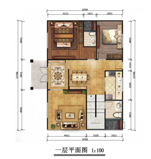 二層240平米歐式風格鋼結(jié)構(gòu)農(nóng)房