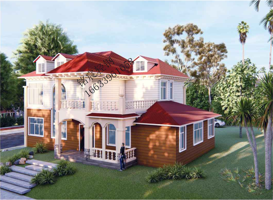 二層372平米歐式風(fēng)格輕鋼別墅