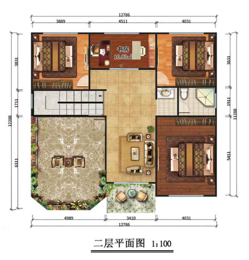 二層280平米歐式輕鋼別墅 二層280平米歐式輕鋼別墅