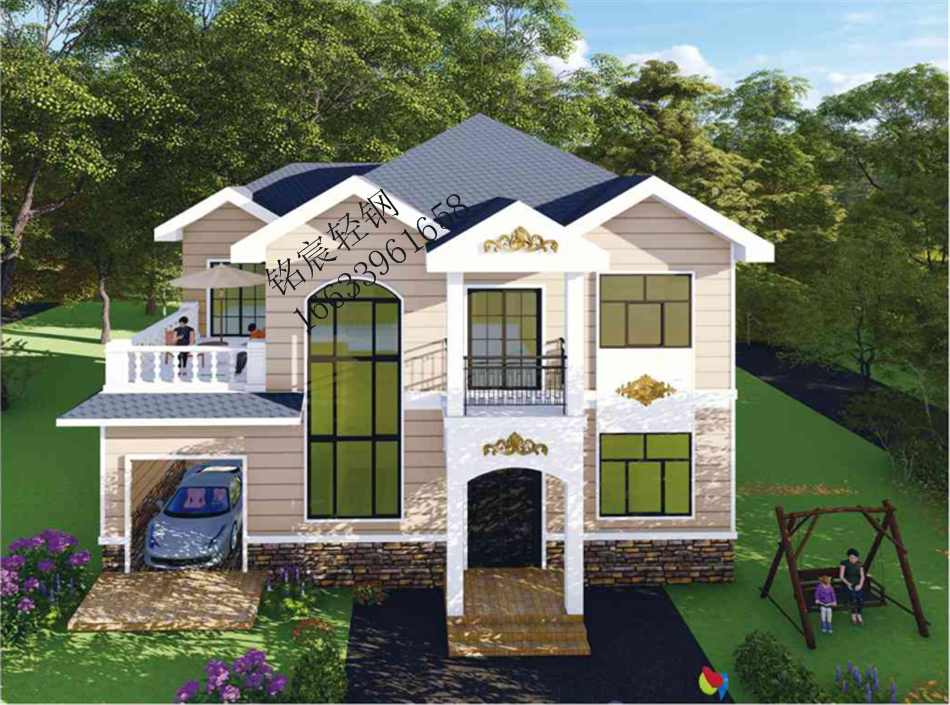 二層300平米歐式輕鋼別墅 二層300平米歐式輕鋼別墅