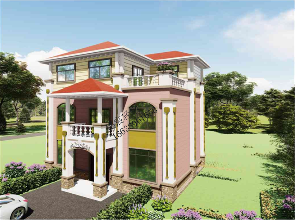 三層267平米歐式輕鋼別墅 三層267平米歐式輕鋼別墅