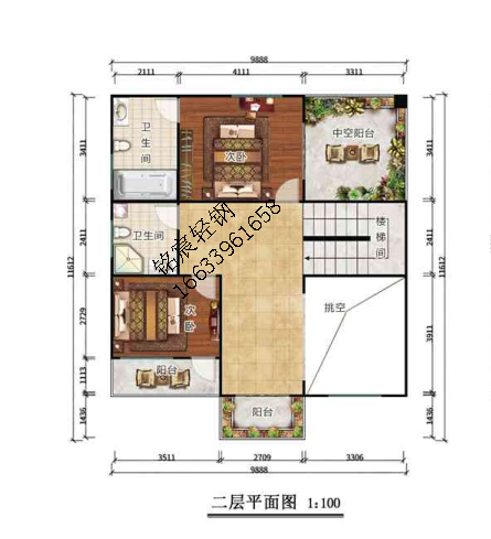 三層295平米歐式輕鋼別墅 三層295平米歐式輕鋼別墅
