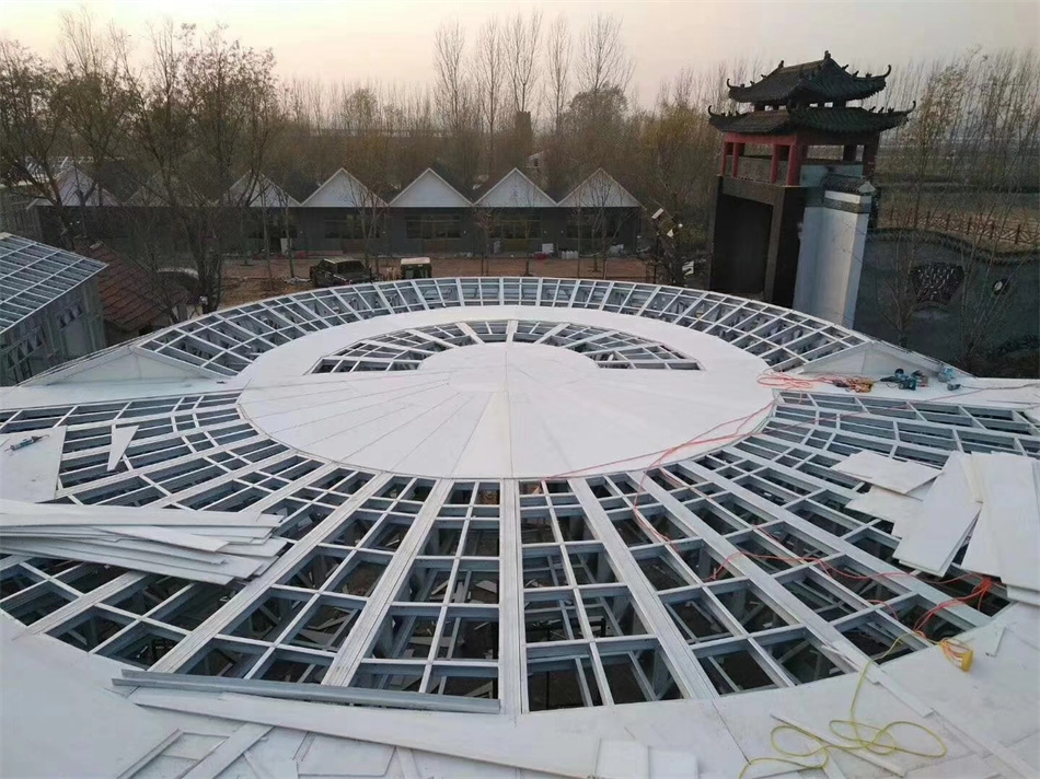 一層500平中式風(fēng)格裝配式鋼結(jié)構(gòu)公用建筑 一層500平中式風(fēng)格裝配式鋼結(jié)構(gòu)公用建筑