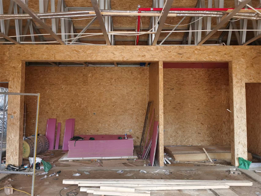 一層156平米輕鋼別墅房屋外精裝內(nèi)毛坯房完工驗收