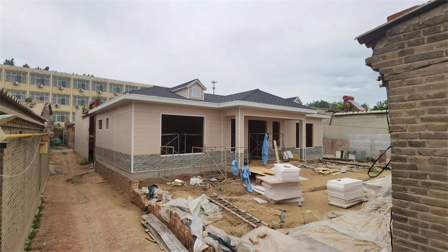 一層156平米輕鋼別墅房屋外精裝內(nèi)毛坯房完工驗收