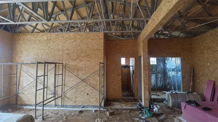 一層156平米輕鋼別墅房屋外精裝內(nèi)毛坯房完工驗收