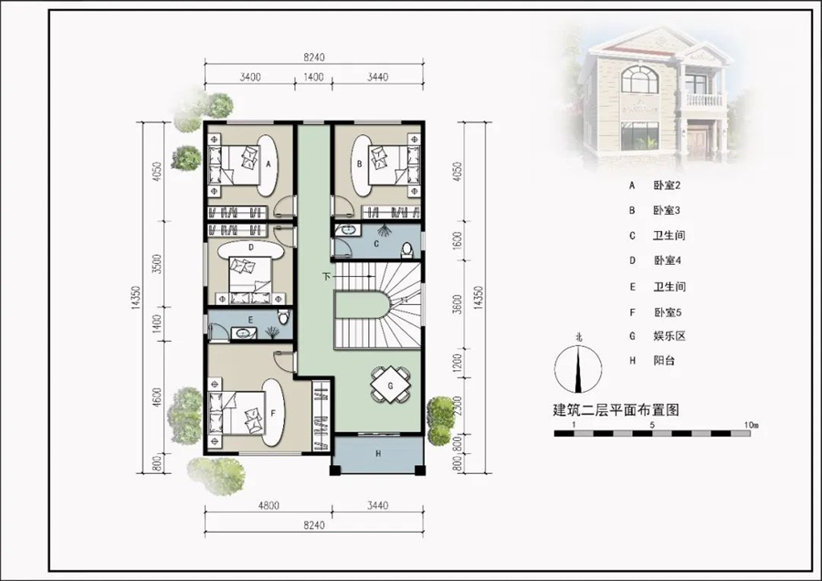 二層236平簡歐式輕鋼別墅房屋